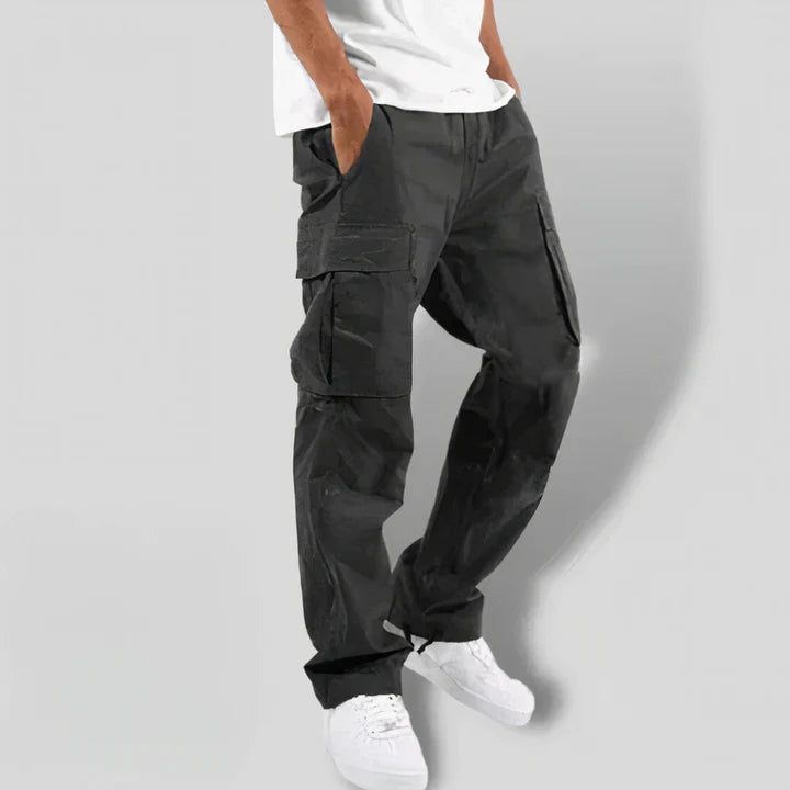 Felix - colorful men's cargo pants in dark gray