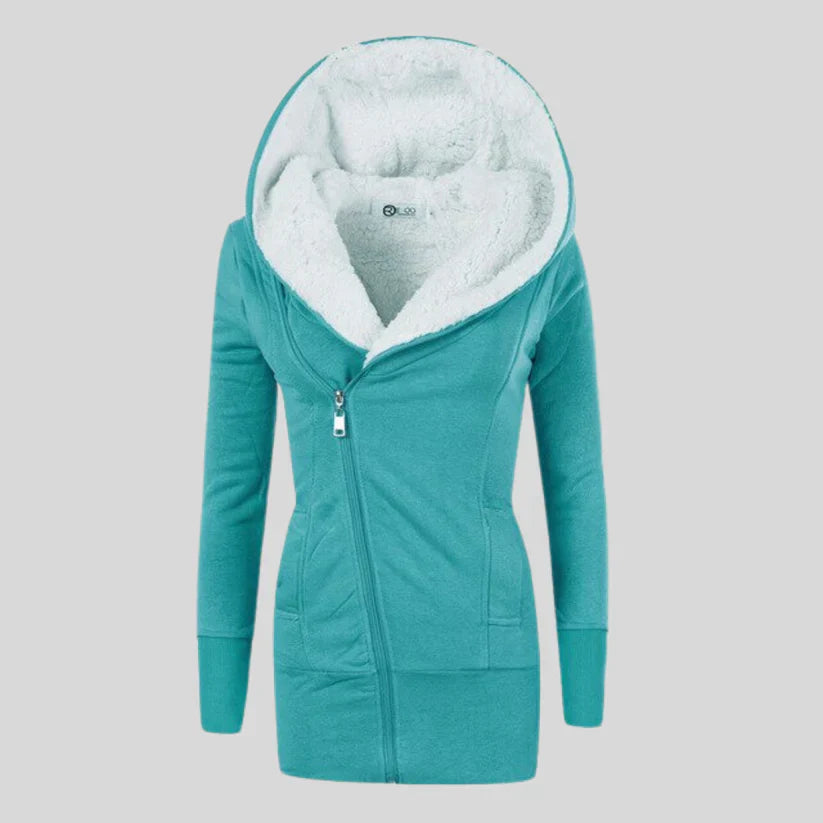 Brie – fleece cardigan with hood