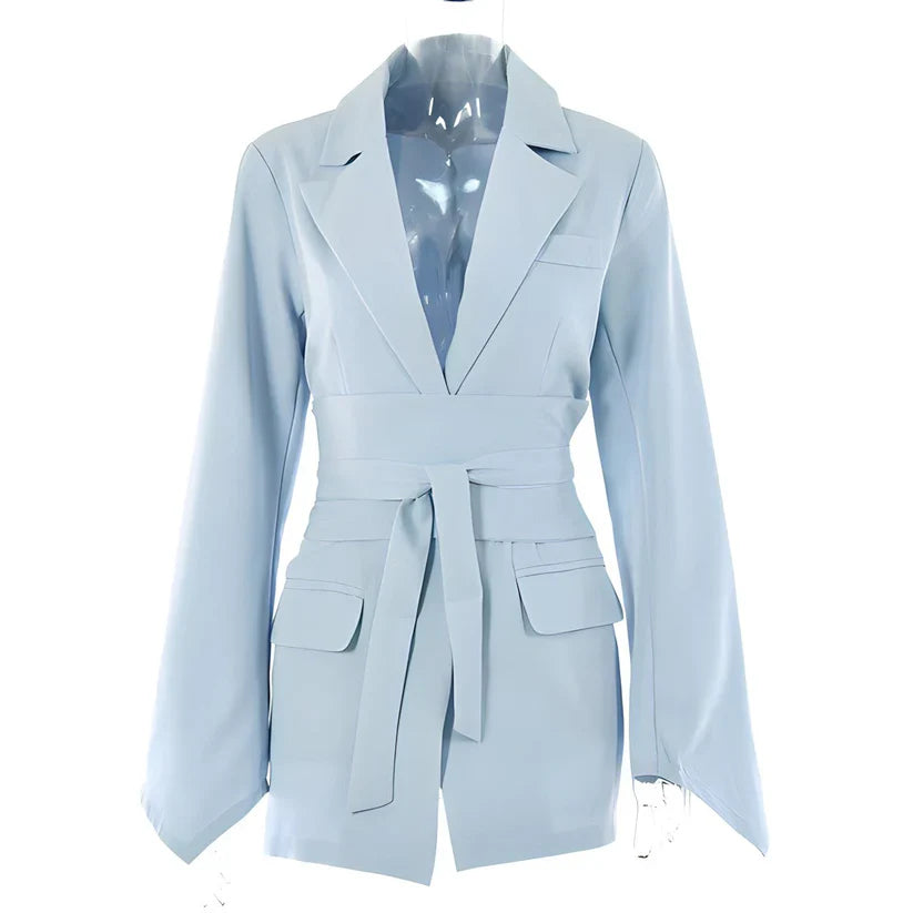 Ravikna - elegant blazer with belt