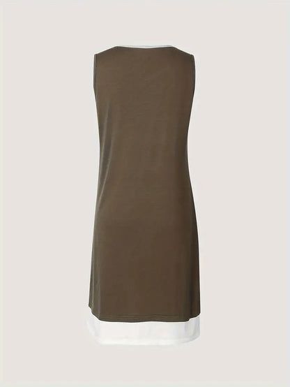 Sophia – casual sleeveless dress with a round neckline