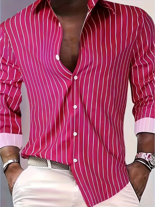 Matthew - everyday thin long sleeve button down shirt for spring and summer