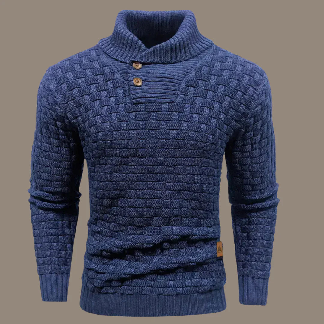 Arvigo - knitted men's sweater with button closure