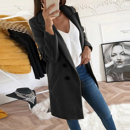 Aurora | elegant long blazer coat