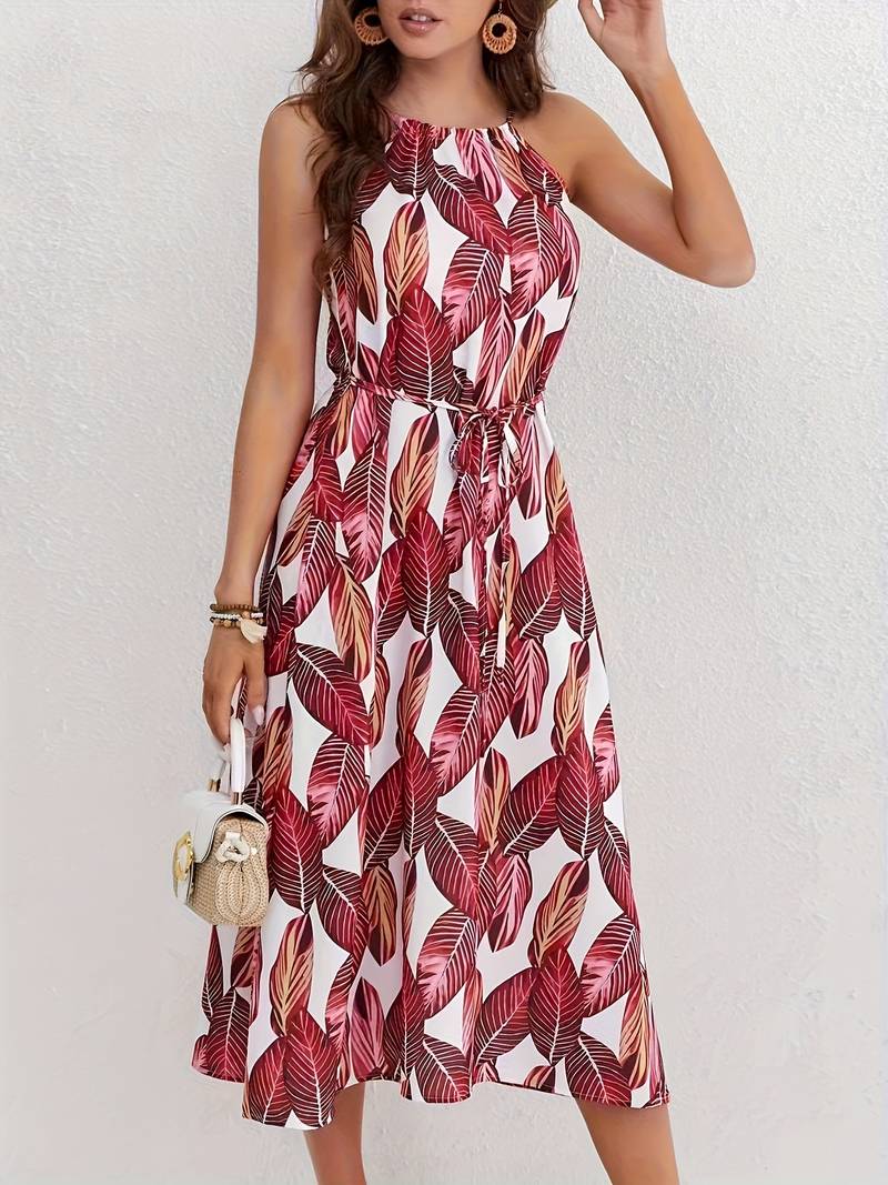 Elizabeth sleeveless split hem dress