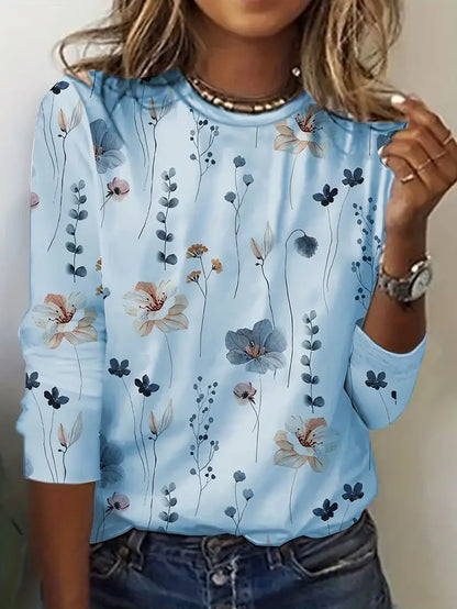 Hester - long sleeve t-shirt with floral print