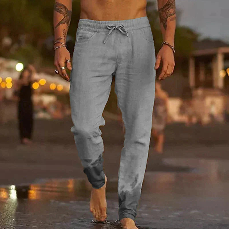 Leisure trousers made of linen for men - jaxx