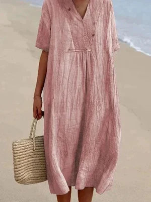 Karyl - dress made of linen and cotton