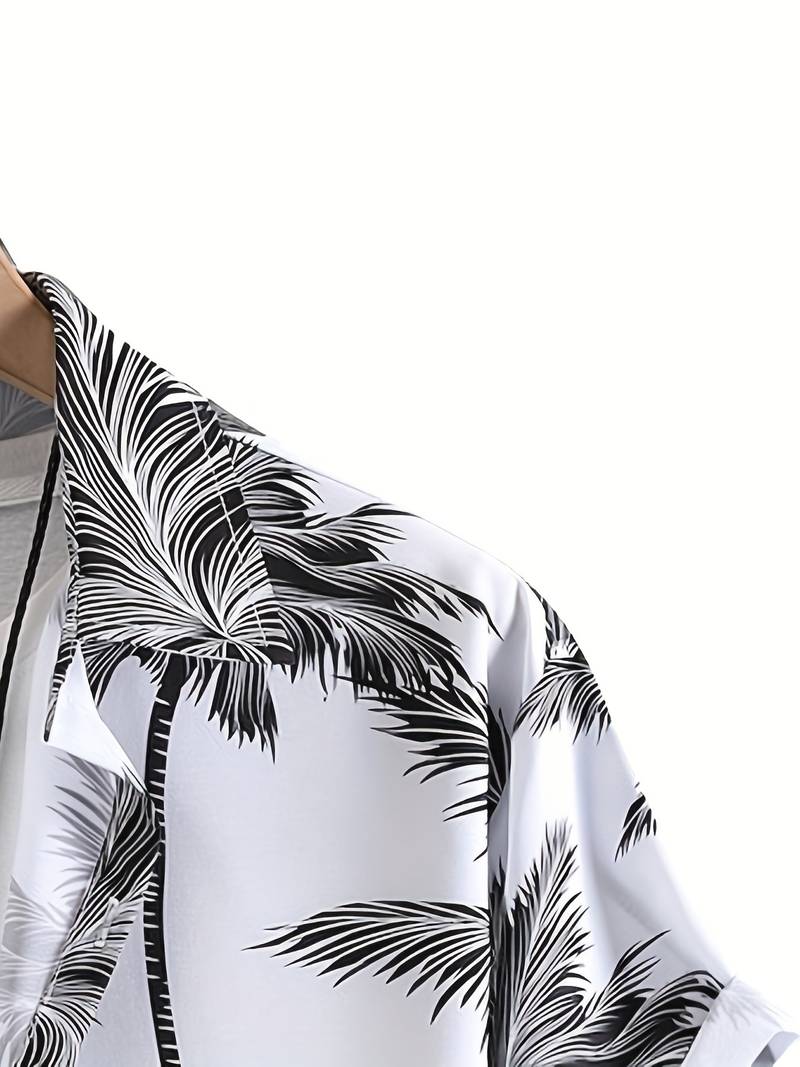 Ethan - coconut tree print hawaiian shirt