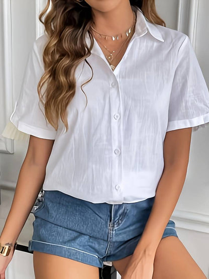 Maya – casual short-sleeved blouse for spring & summer