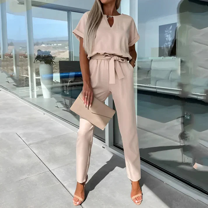 Jumpsuit julia with short sleeves