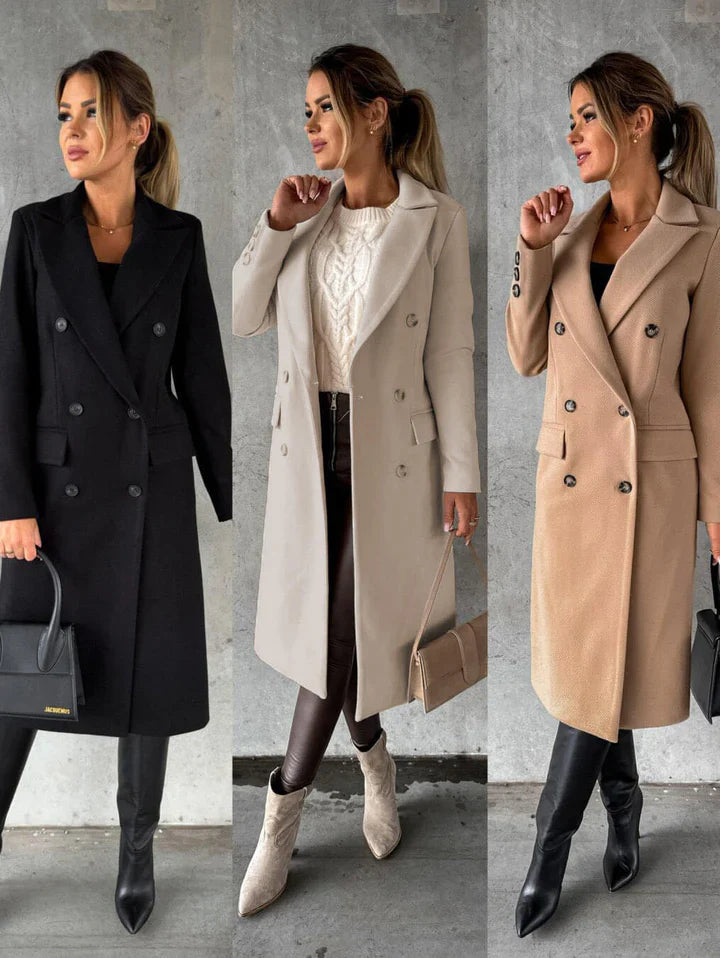 Women's winter coat with lapels - warmth with a fashionable touch