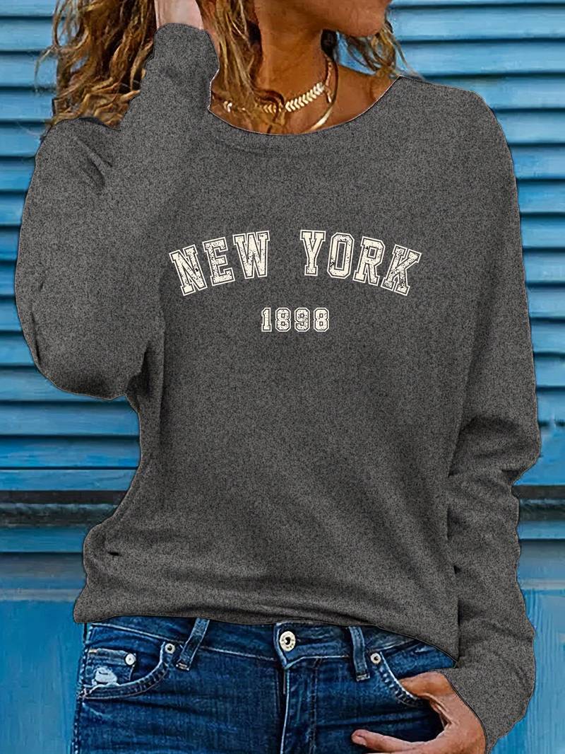 Ava – crew neck t-shirt with new york print