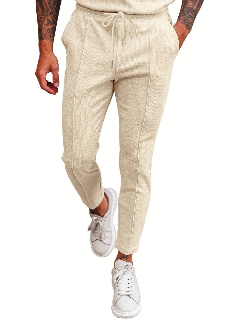 James men's waffle drawstring joggers