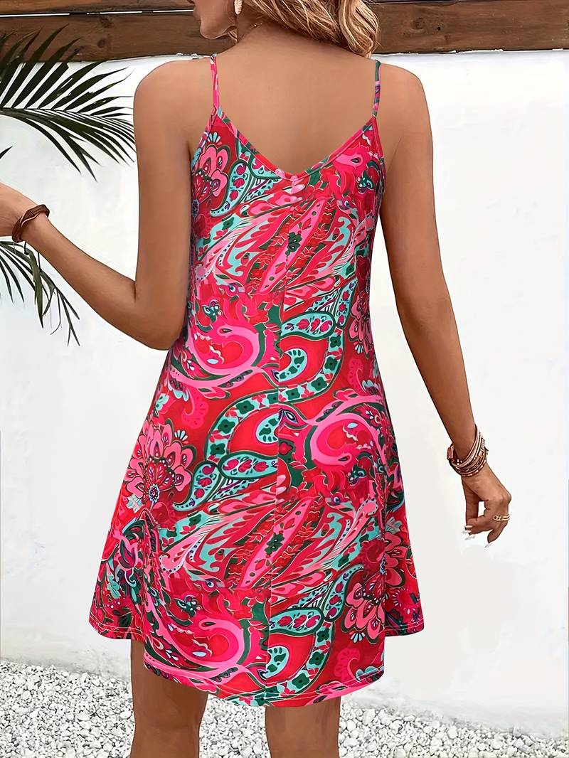 Stella sleeveless holiday style cami dress