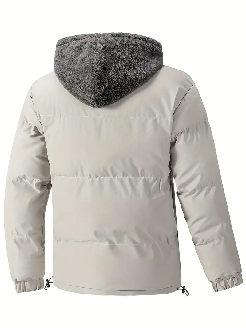 London - two-piece hooded puffer jacket for men - warm fleece jacket for winter and outdoor activities