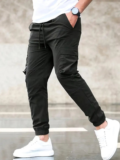 Jacob – trendy cargo pants with drawstring for men