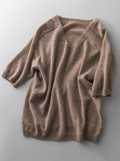 Alison | Cashmere knitted sweater with v-neck