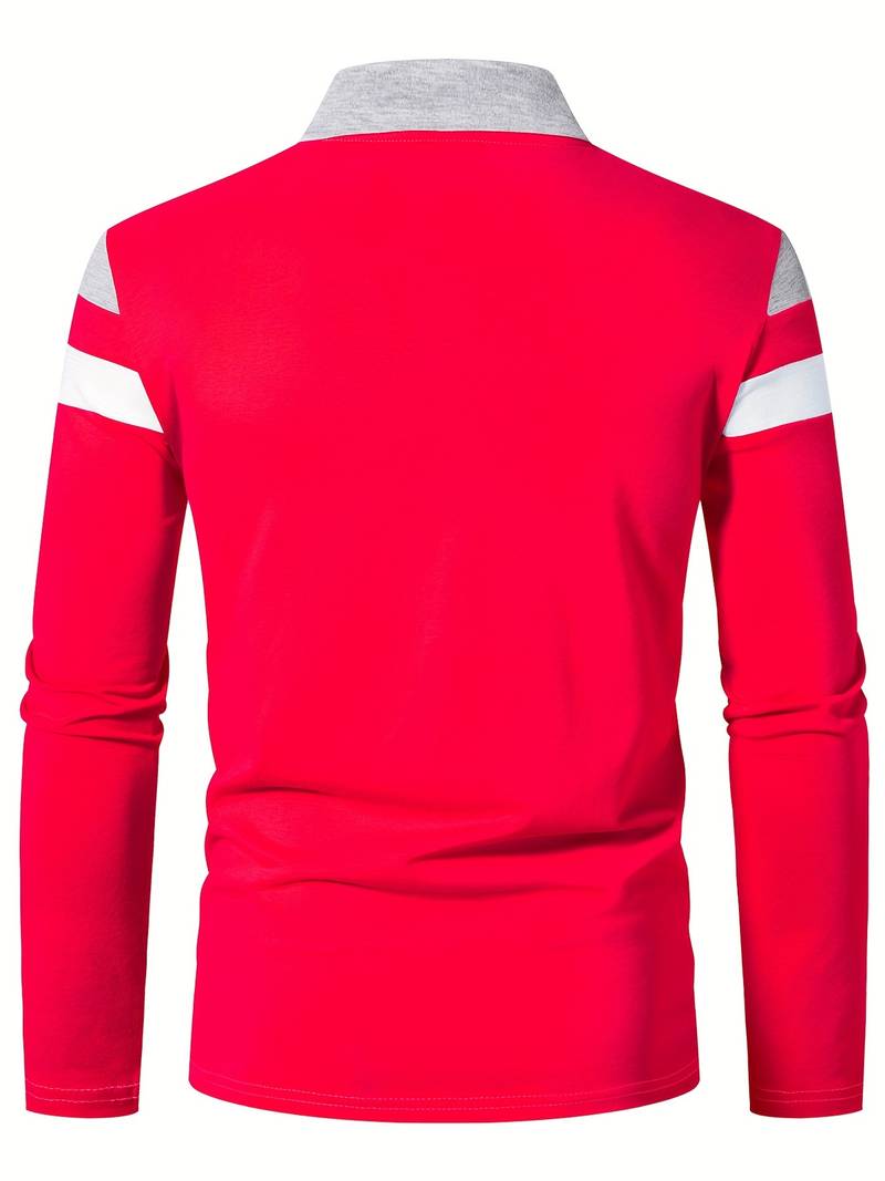 Ethan long sleeve zip polo shirt