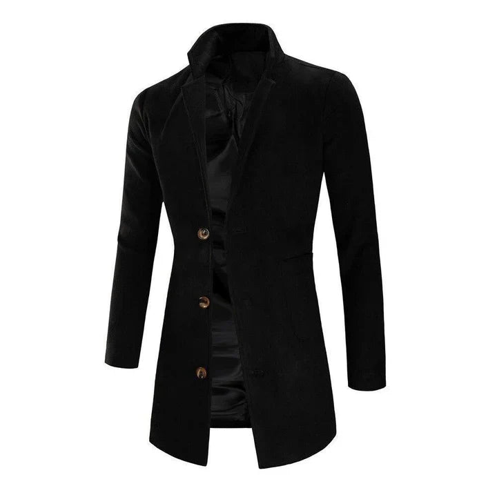 Meksi - long men's coat with a tailored cut