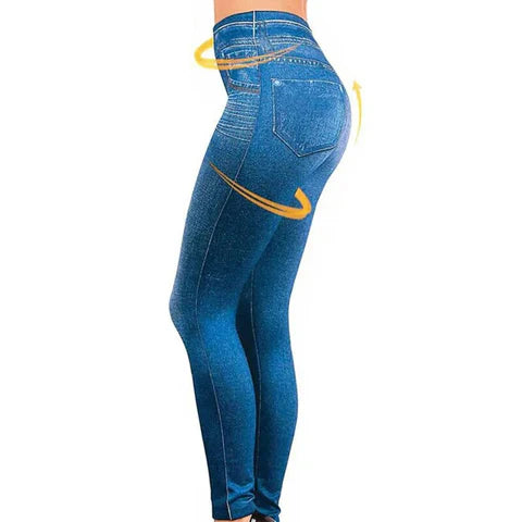 Bernadine - leggings made of imitation denim