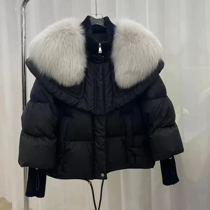 Giovanna - warm padded fur down jacket for women