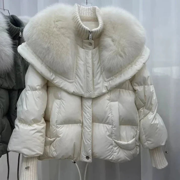 Giovanna - warm padded fur down jacket for women