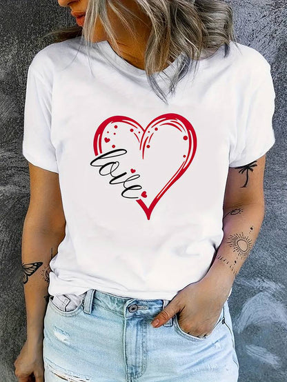 Emily – crew neck t-shirt with love print