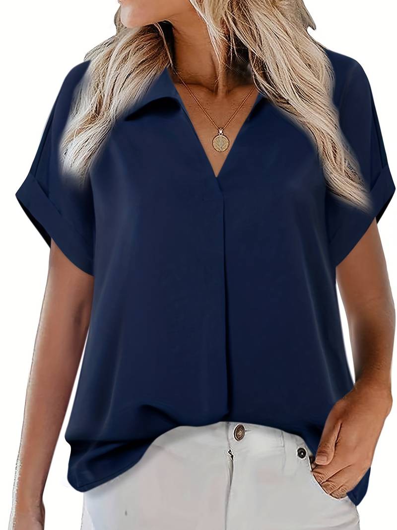 Claire - casual turn down collar summer shirt