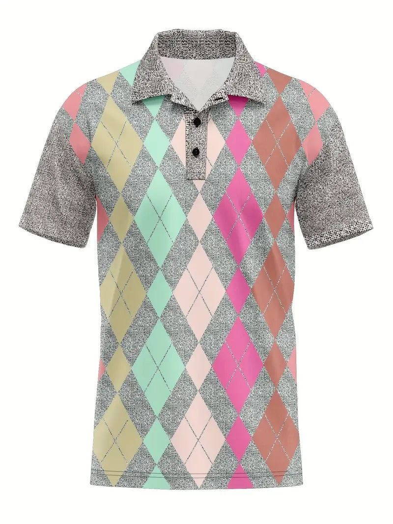 Mason - vintage color block short sleeve polo shirt