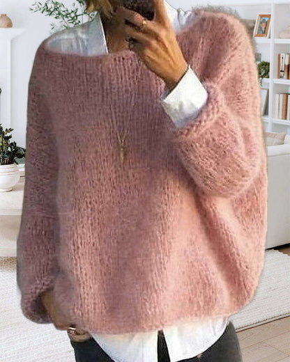 Colored crew neck sweater