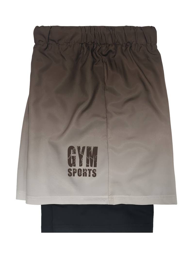 Alexander - men’s 2-in-1 double layer ombre shorts for men