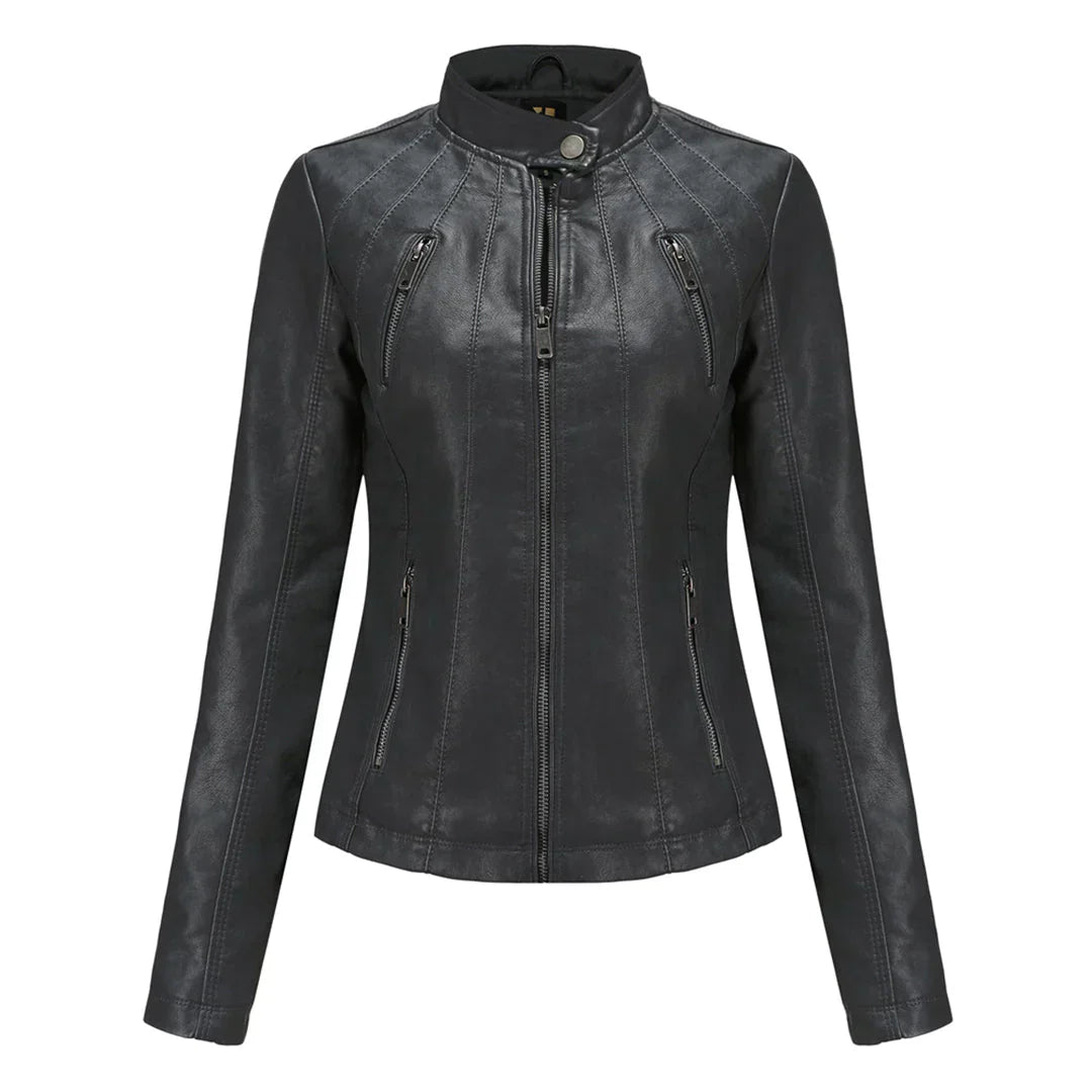 Adelija - stylish leather jacket