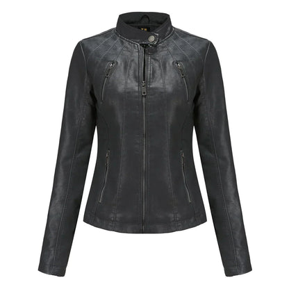 Adelija - stylish leather jacket