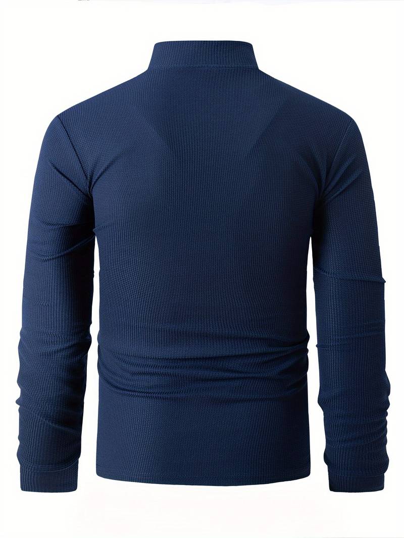 Mason long sleeve shirt with stand-up collar