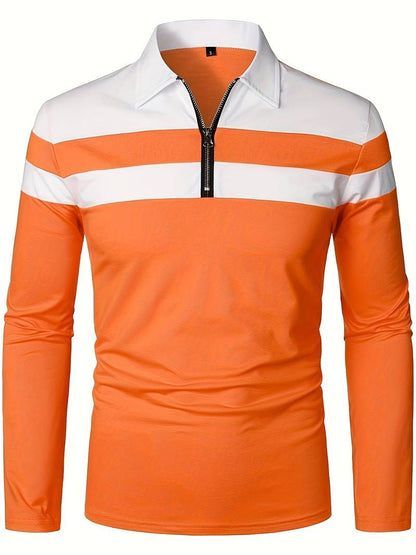 Ethan long sleeve zip polo shirt