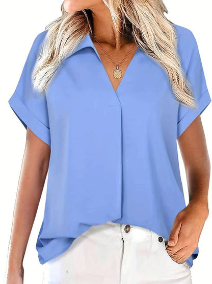 Claire - casual turn down collar summer shirt