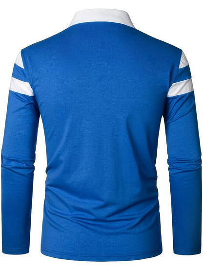 Ethan long sleeve zip polo shirt