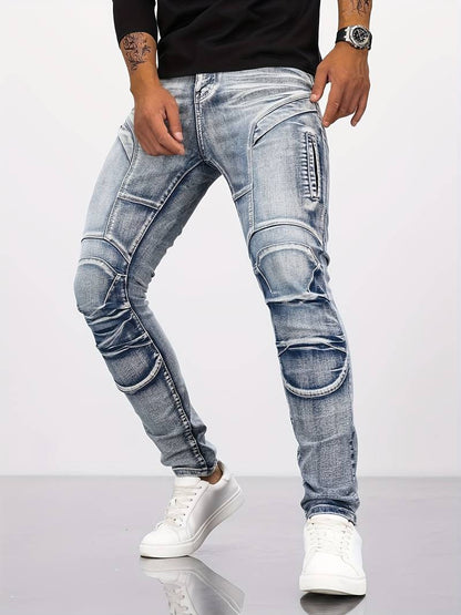 Liam - casual skinny biker jeans for men