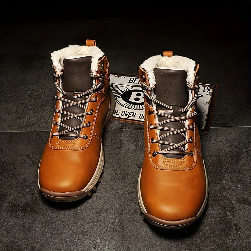 Mesa - vintage leather winter boots for men