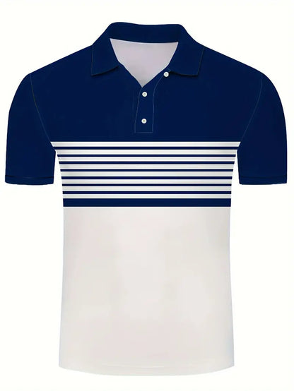 James color blocked short sleeve golf shirts for men