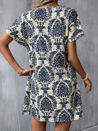 Ava – vintage ethnic floral print dress