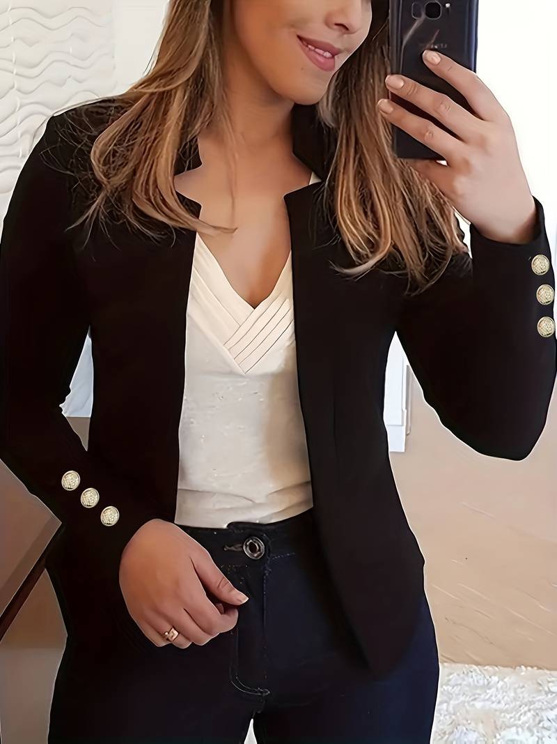 Emma – casual long sleeve button blazer