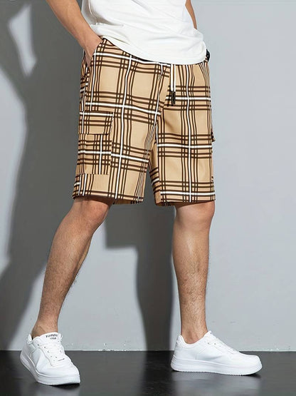 Elijah – checked shorts with side pockets