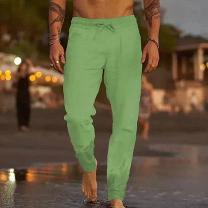 Leisure trousers made of linen for men - jaxx