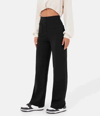 Gyula - elastic casual trousers with a high waist