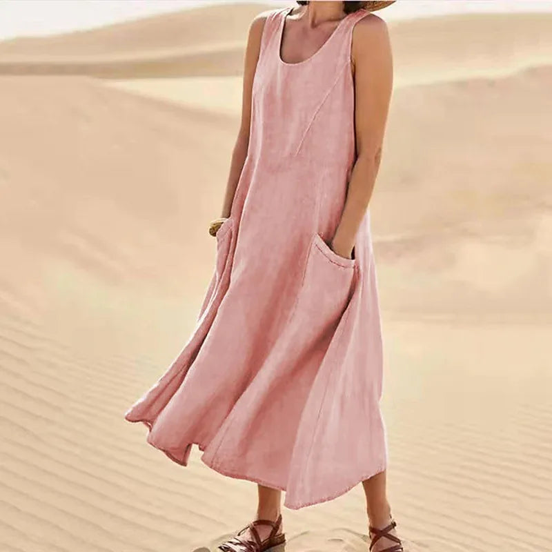 Grace – long linen dress for women