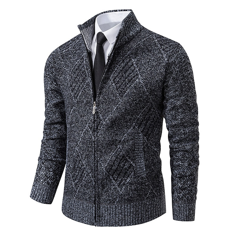 RALPH POLO - Stylish zipper knit sweater for men (Italian design)