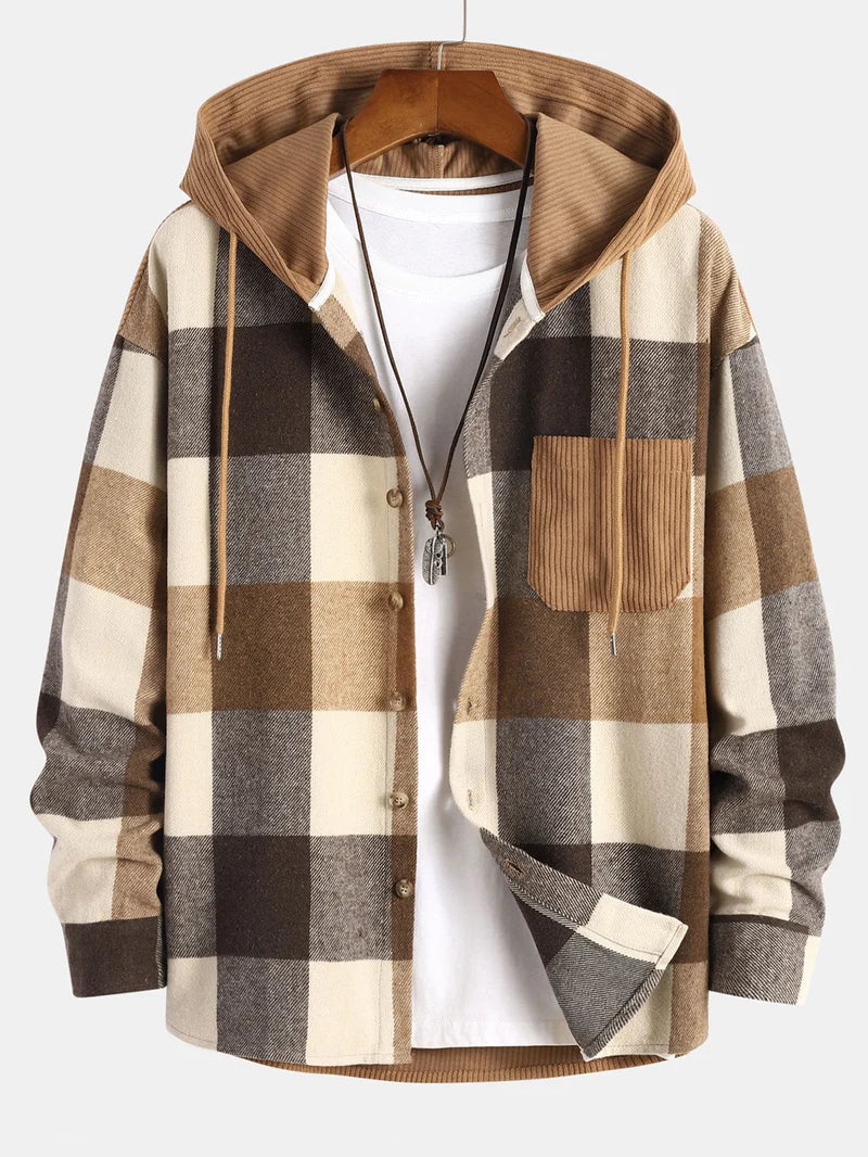 Dylan | relax fit flannel shirt with hood