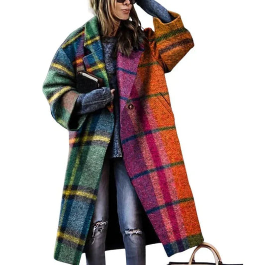 Milla - long, warm wool coat in enchanting colors