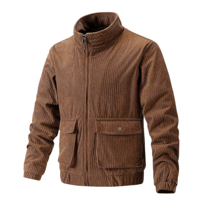 Pia - men's corduroy jacket with stand-up collar and pocket